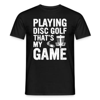 Jouer au disc golf, c’est mon jeu - Disc Golf Playe - T-shirt homme - noir - Devant - AI Model Male 178 light (178cm)