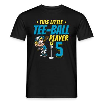 Tee-ball player Party 5th Birthday Tee-ball player - Männer T-Shirt - Schwarz - Vorne - AI Model Male 178 light (178cm)