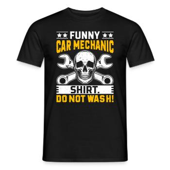 Chemise de mécanicien automobile drôle de mécanicien automobile Ne pas laver - T-shirt homme - noir - Devant - AI Model Male 178 light (178cm)