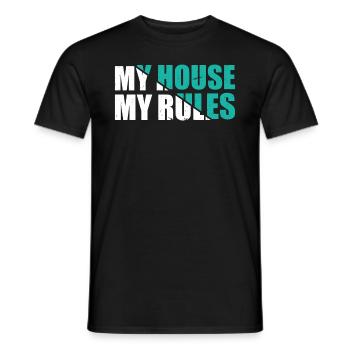 Landscaping - My house my rules - Gardener Landsca - Männer T-Shirt - Schwarz - Vorne - AI Model Male 178 light (178cm)