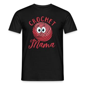 Crochet Crocheting Mama Crochet Mama - Männer T-Shirt - Schwarz - Vorne - AI Model Male 178 light (178cm)