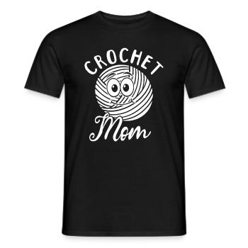 Crocheting Mama Crocheter Crochet Mom - Männer T-Shirt - Schwarz - Vorne - AI Model Male 178 light (178cm)