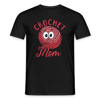 Crochet Crocheting Mama Crochet Mom - Männer T-Shirt - Schwarz - Vorne - AI Model Male 178 light (178cm)