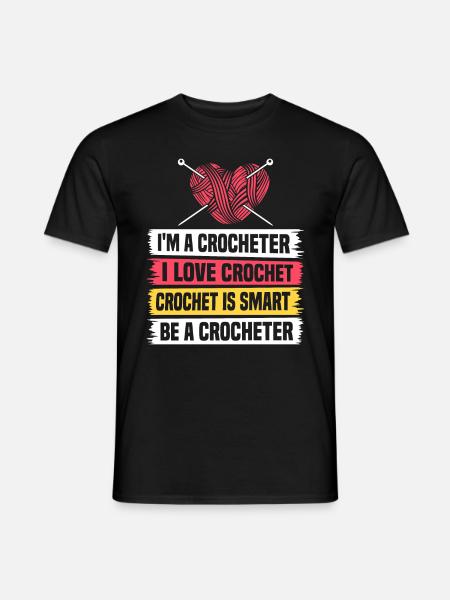 Hæklet elsker Hækling - Jeg er en hækler jeg elsker - Mænd T-shirt - sort