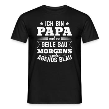 Je suis papa et un - Fête des pères Papa Fête des pères - T-shirt homme - noir - Devant - AI Model Male 178 light (178cm)
