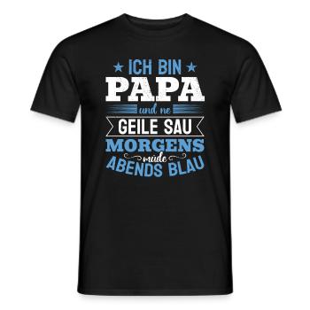 Je suis papa et un - drôle de papa pour la fête des pères - T-shirt homme - noir - Devant - AI Model Male 178 light (178cm)