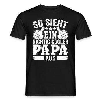 This is what a really cool dad looks like - Father's Day Pa - Men's T-Shirt - black - Front - AI Model Male 178 light (178cm)