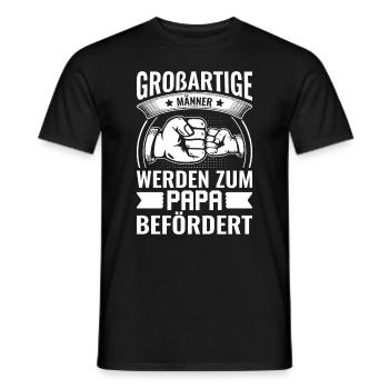 De grands hommes sont promus au rang de papa - Pa - T-shirt homme - noir - Devant - AI Model Male 178 light (178cm)
