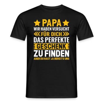 Vatertag Vatertagsgeschenke ideen Papa - Männer T-Shirt - Schwarz - Vorne - AI Model Male 178 light (178cm)