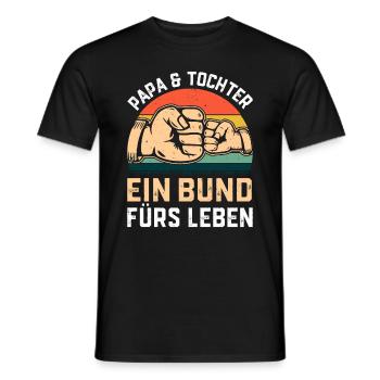 Papa et fille, un lien pour la vie - Fête des pères - T-shirt homme - noir - Devant - AI Model Male 178 light (178cm)