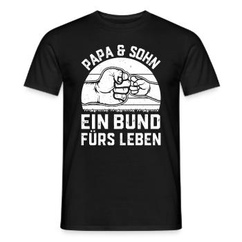 Idées pour la fête des pères - Papa et fils : un lien pour la vie - T-shirt homme - noir - Devant - AI Model Male 178 light (178cm)