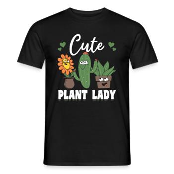 Hobby Gardener Plant Lover - Cute Plant Lady - Männer T-Shirt - Schwarz - Vorne - AI Model Male 178 light (178cm)