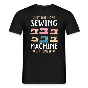 Juste une machine à coudre de plus, je vous le promets - Funny Sew - T-shirt homme - noir - Devant - AI Model Male 178 light (178cm)