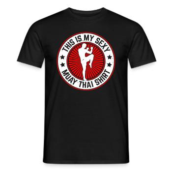 C’est ma chemise sexy de Muay Thai Muay Thai Boxing - T-shirt homme - noir - Devant - AI Model Male 178 light (178cm)