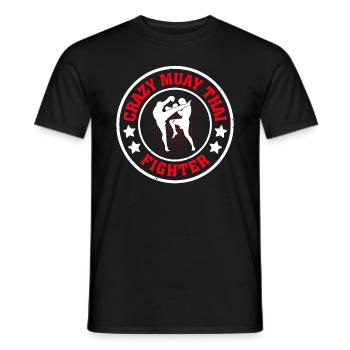 Combattant de Muay Thai - Combattant de Muay Thai fou - T-shirt homme - noir - Devant - AI Model Male 178 light (178cm)