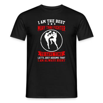 Je suis le meilleur combattant de Muay Thai - Funny Muay Thai - T-shirt homme - noir - Devant - AI Model Male 178 light (178cm)