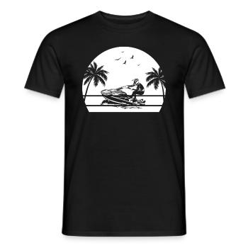 Jetski jet ski Jetski Lover Jetskiing Jetski Racin - T-shirt homme - noir - Devant - AI Model Male 178 light (178cm)