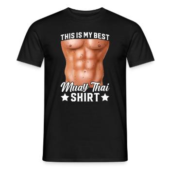C’est ma meilleure chemise de Muay Thai Muay Thai Fighter - T-shirt homme - noir - Devant - AI Model Male 178 light (178cm)