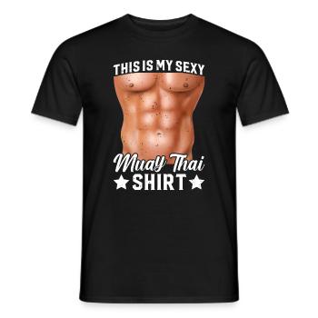 C’est ma chemise sexy de Muay Thai Muay Thai Fighter - T-shirt homme - noir - Devant - AI Model Male 178 light (178cm)