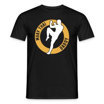 Combattant de Muay Thai Daddy Muay Thai Daddy - T-shirt homme - noir - Devant - AI Model Male 178 light (178cm)