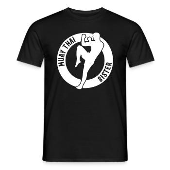 Sœur de Muay Thai Sœur combattante de Muay Thai - T-shirt homme - noir - Devant - AI Model Male 178 light (178cm)