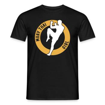 Muay Thai Fighter Muay Thai Girl - Men's T-Shirt - black - Front - AI Model Male 178 light (178cm)