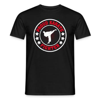 Fier combattant de karaté - Karaté de combat de karaté Figh - T-shirt homme - noir - Devant - AI Model Male 178 light (178cm)