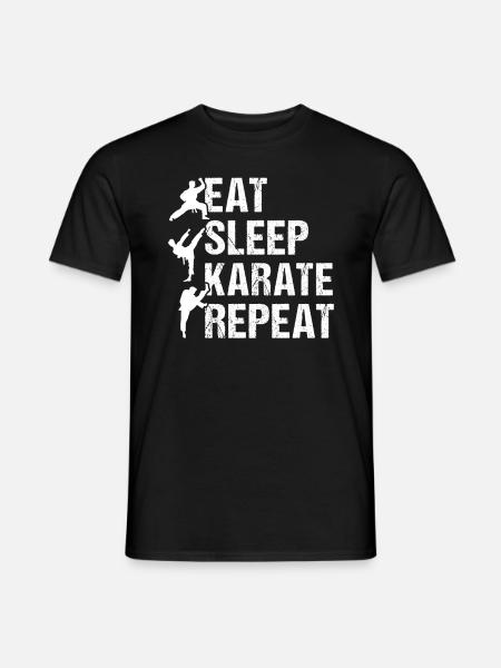 Karate Fighting Karate Fighter - Mangia Dormi Karate - T-shirt uomo - nero