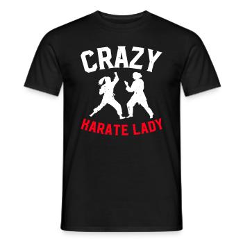 Crazy Karate Lady Karaté Combattante - T-shirt homme - noir - Devant - AI Model Male 178 light (178cm)