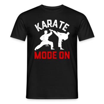Mode Karaté activé - Combattant de karaté - T-shirt homme - noir - Devant - AI Model Male 178 light (178cm)