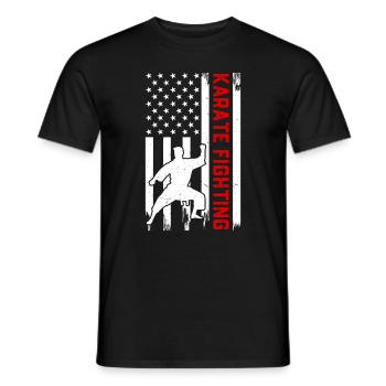 Karaté combat Karaté Combattant Karaté Arts Martiaux - T-shirt homme - noir - Devant - AI Model Male 178 light (178cm)