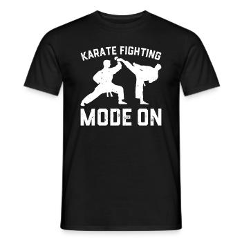 Karate Fighting Mode On - Karate Fighting - Men's T-Shirt - black - Front - AI Model Male 178 light (178cm)