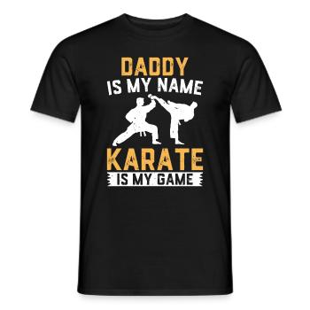 Papa est mon nom Le karaté est mon jeu - Karaté Papa - T-shirt homme - noir - Devant - AI Model Male 178 light (178cm)