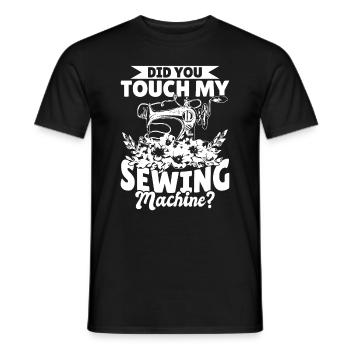 Avez-vous touché à ma machine à coudre - Funny Sewing - T-shirt homme - noir - Devant - AI Model Male 178 light (178cm)