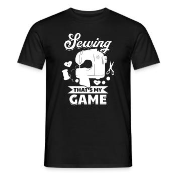 Sewing that's my game - Seamstress Funny Sewing Id - Men's T-Shirt - black - Front - AI Model Male 178 light (178cm)