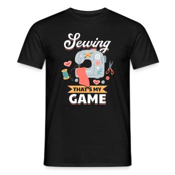 Funny Sewing Ideas Seamstress - Sewing that's my g - Männer T-Shirt - Schwarz - Vorne - AI Model Male 178 light (178cm)