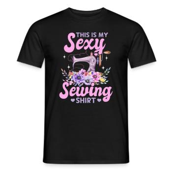 C’est ma chemise de couture sexy Funny Sewing Lover - T-shirt homme - noir - Devant - AI Model Male 178 light (178cm)