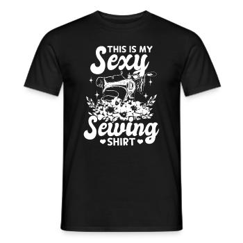 C’est ma chemise de couture sexy Funny Sewing Seamstre - T-shirt homme - noir - Devant - AI Model Male 178 light (178cm)