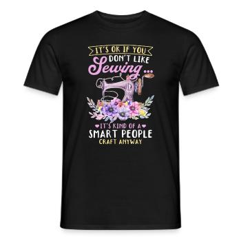 Ce n’est pas grave si vous n’aimez pas la couture... Drôle de couture - T-shirt homme - noir - Devant - AI Model Male 178 light (178cm)