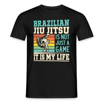 Le Jiu Jitsu Brésilien n’est pas seulement un jeu, c’est mon li - T-shirt homme - noir - Devant - AI Model Male 178 light (178cm)