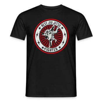 Meilleur combattant de Jiu Jitsu - Arts martiaux de Jiu Jitsu - T-shirt homme - noir - Devant - AI Model Male 178 light (178cm)