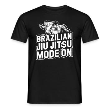 Brazilian Jiu Jitsu Mode On - Funny Brazilian Jiu - Men's T-Shirt - black - Front - AI Model Male 178 light (178cm)