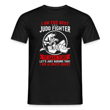Drôle de dicton de judo - Je suis le meilleur combattant de judo - T-shirt homme - noir - Devant - AI Model Male 178 light (178cm)