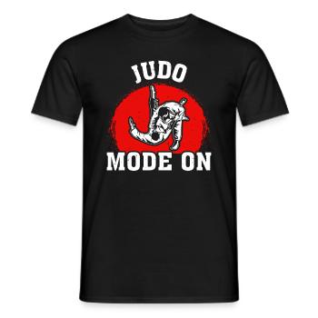 Judo Mode On Funny Judo fighting - Men's T-Shirt - black - Front - AI Model Male 178 light (178cm)