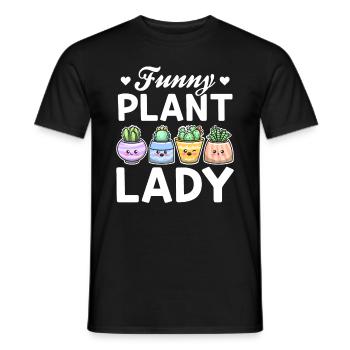Jardinier Plante Amoureux Jardinier Fille - Drôle de Plante - T-shirt homme - noir - Devant - AI Model Male 178 light (178cm)