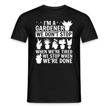 Hobby Gardener Gardener Funny Gardening - Männer T-Shirt - Schwarz - Vorne - AI Model Male 178 light (178cm)