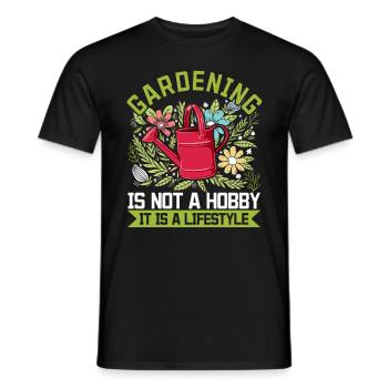 Le jardinage n’est pas un passe-temps, c’est un mode de vie - Lands - T-shirt homme - noir - Devant - AI Model Male 178 light (178cm)