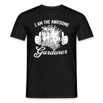 Jardinier amateur - Je suis le jardinier génial - T-shirt homme - noir - Devant - AI Model Male 178 light (178cm)