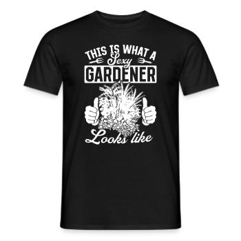 This is what a sexy gardener looks like - Sexy Gar - Men's T-Shirt - black - Front - AI Model Male 178 light (178cm)