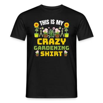 C’est ma chemise de jardinage folle Gardener Landscap - T-shirt homme - noir - Devant - AI Model Male 178 light (178cm)
